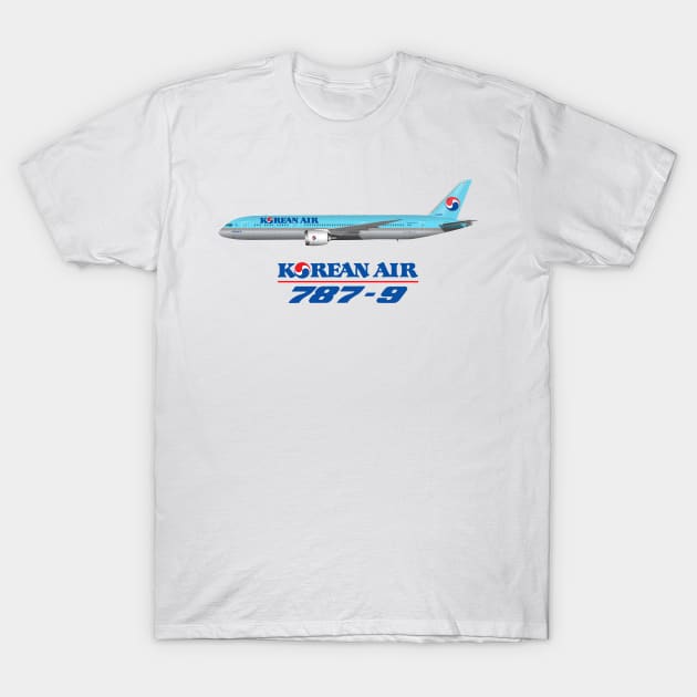 Korean 787-9 T-Shirt by SteveHClark